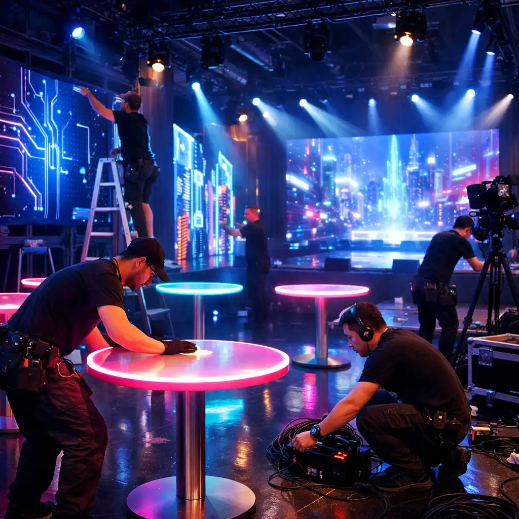 Przygotowanie scenografii i sprzętu eventowego