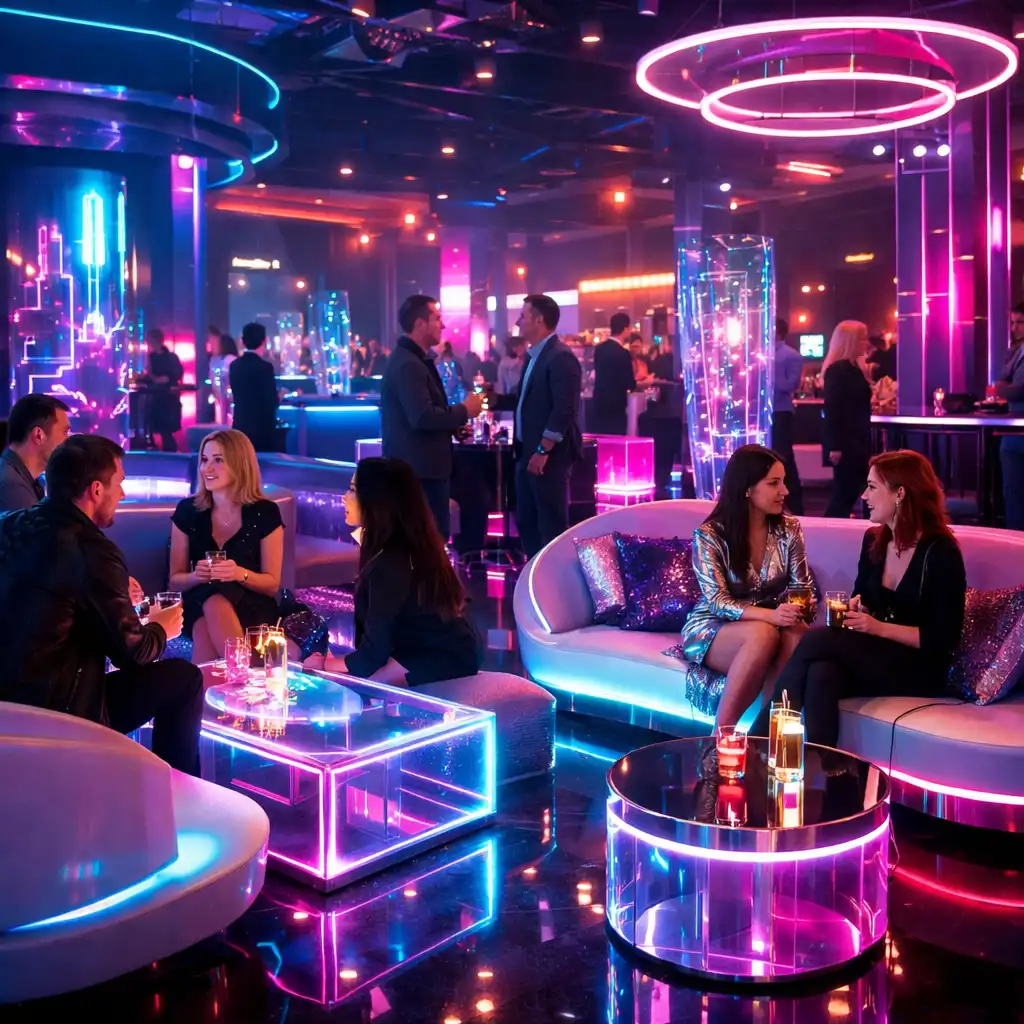 Strefa lounge podczas wydarzenia z gośćmi